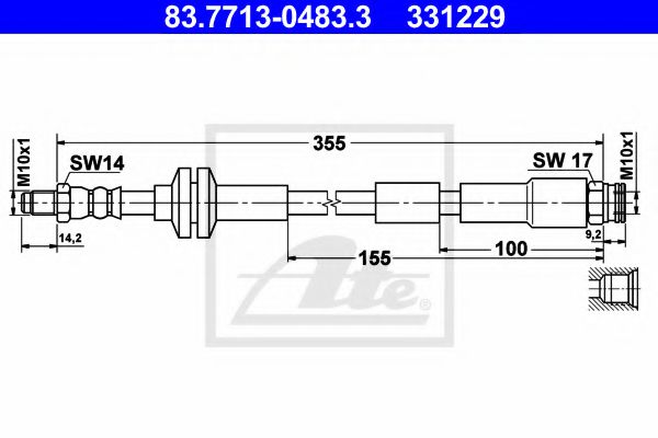 спирачен маркуч 83.7713-0483.3