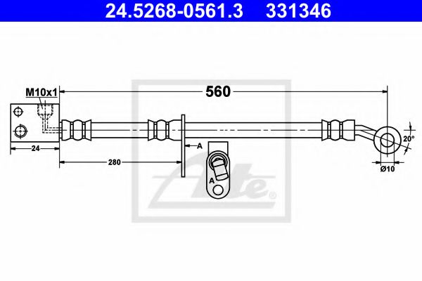 спирачен маркуч 24.5268-0561.3