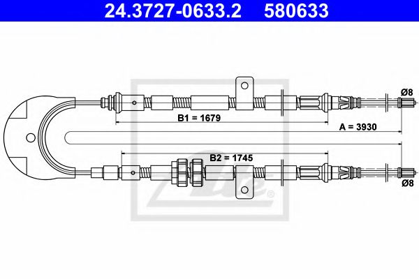 жило, ръчна спирачка 24.3727-0633.2