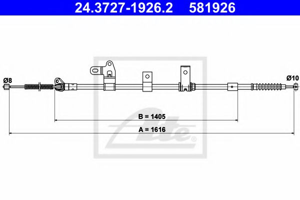 жило, ръчна спирачка 24.3727-1926.2