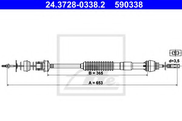 въжен механизъм, задействане на съединителя 24.3728-0338.2