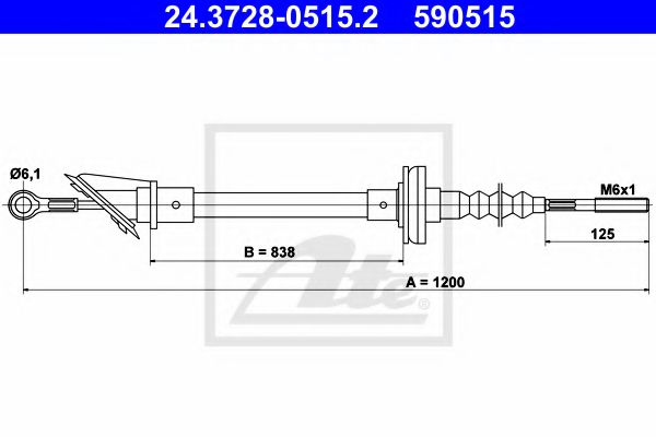 въжен механизъм, задействане на съединителя 24.3728-0515.2
