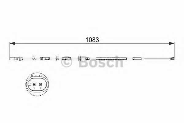 предупредителен контактен сензор, износване на накладките 1 987 473 500