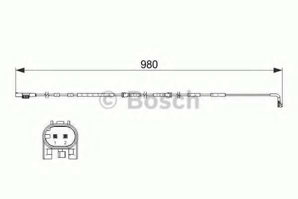 предупредителен контактен сензор, износване на накладките 1 987 473 502