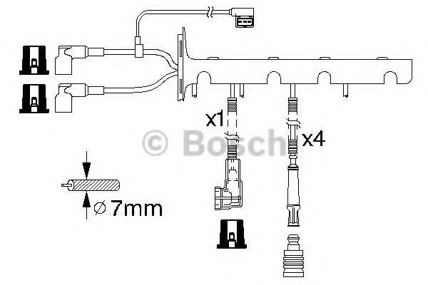 комплект запалителеи кабели 0 986 356 328