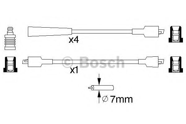 комплект запалителеи кабели 0 986 356 785