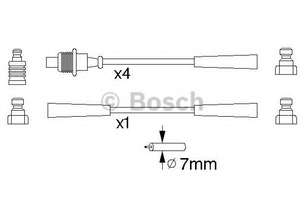 комплект запалителеи кабели 0 986 356 820