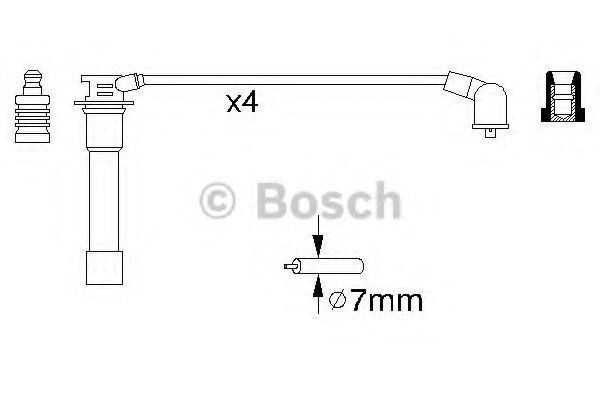 комплект запалителеи кабели 0 986 356 837