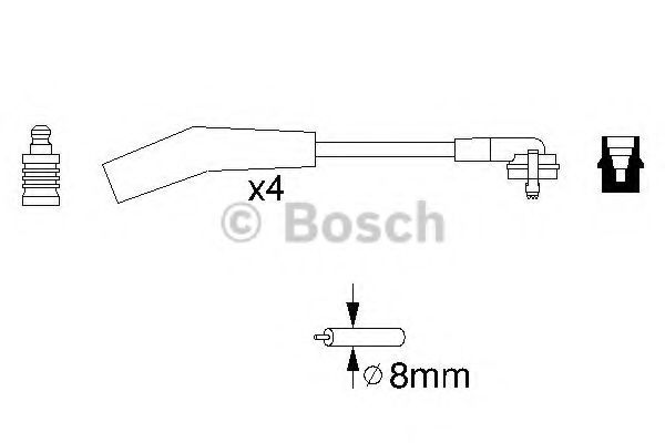 комплект запалителеи кабели 0 986 356 860