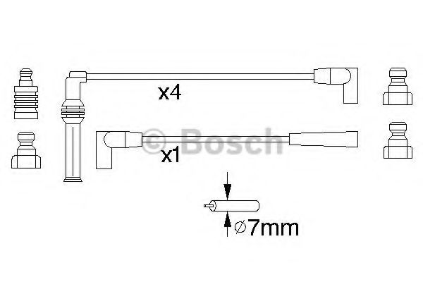комплект запалителеи кабели 0 986 356 884