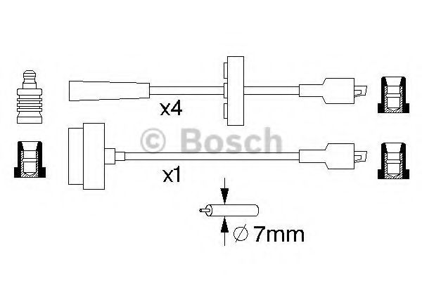 комплект запалителеи кабели 0 986 357 077