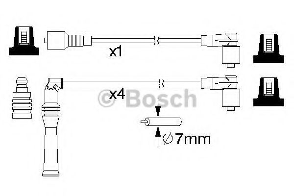 комплект запалителеи кабели 0 986 357 144