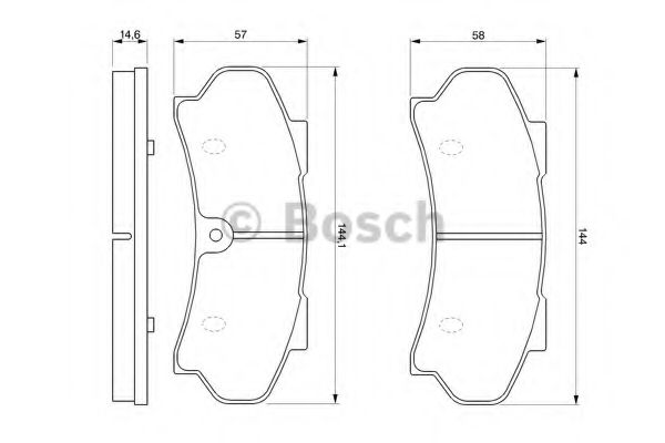 комплект спирачно феродо, дискови спирачки 0 986 424 045