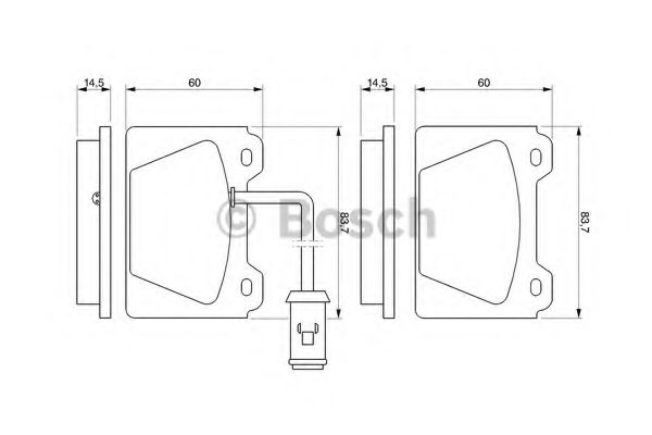 комплект спирачно феродо, дискови спирачки 0 986 424 095