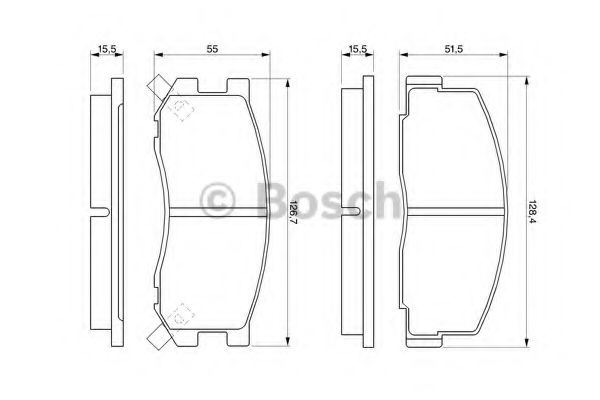 комплект спирачно феродо, дискови спирачки 0 986 424 133