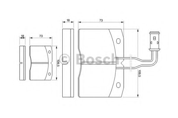 комплект спирачно феродо, дискови спирачки 0 986 424 145