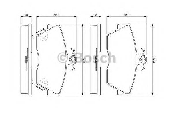 комплект спирачно феродо, дискови спирачки 0 986 424 244