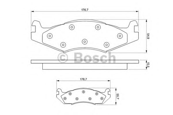 комплект спирачно феродо, дискови спирачки 0 986 424 273