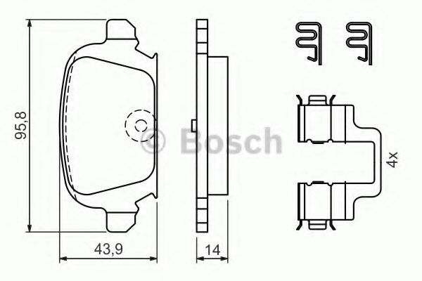 комплект спирачно феродо, дискови спирачки