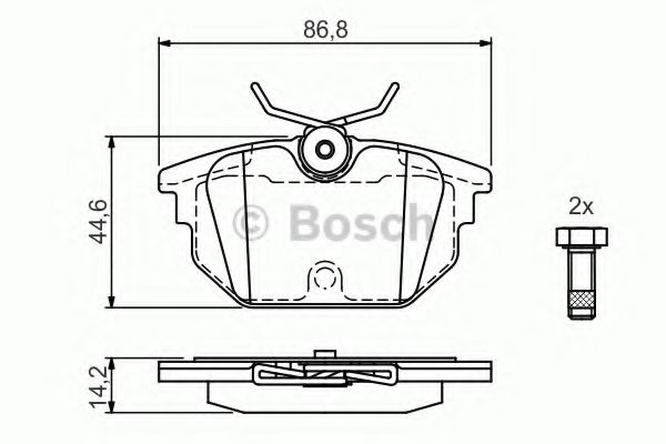 комплект спирачно феродо, дискови спирачки 0 986 424 545