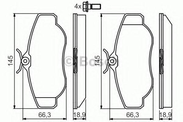 комплект спирачно феродо, дискови спирачки