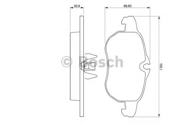 комплект спирачно феродо, дискови спирачки 0 986 424 677