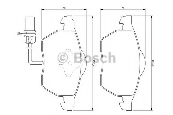 комплект спирачно феродо, дискови спирачки 0 986 424 706