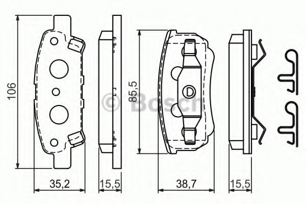 комплект спирачно феродо, дискови спирачки