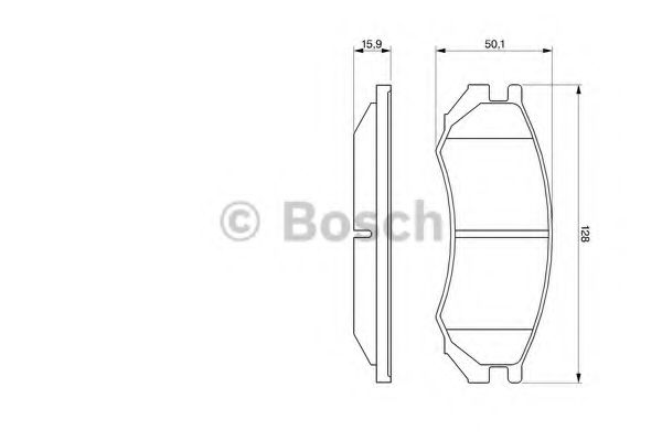 комплект спирачно феродо, дискови спирачки 0 986 460 981