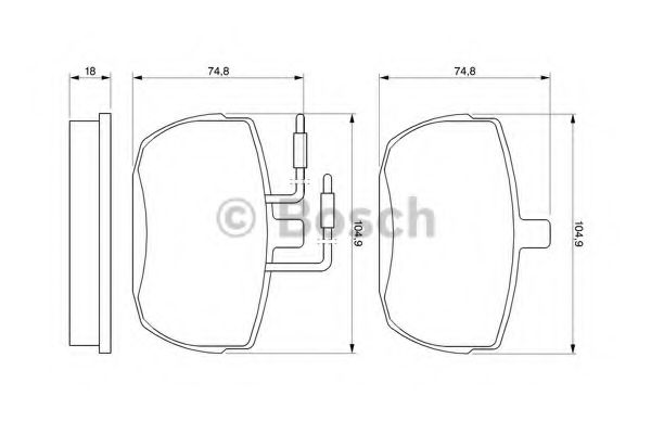 комплект спирачно феродо, дискови спирачки 0 986 467 590