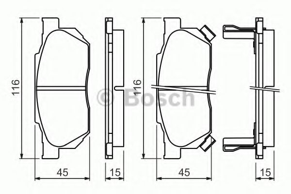 комплект спирачно феродо, дискови спирачки 0 986 490 440