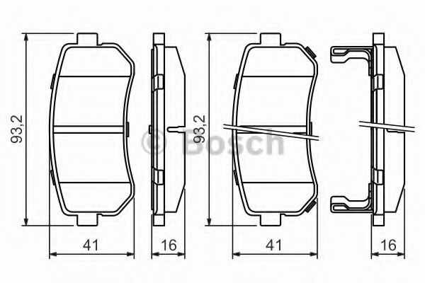 комплект спирачно феродо, дискови спирачки 0 986 494 140