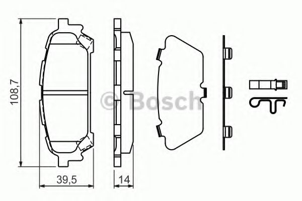 комплект спирачно феродо, дискови спирачки