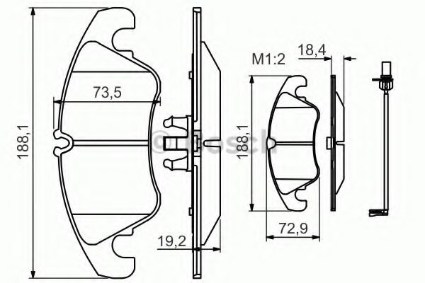 комплект спирачно феродо, дискови спирачки 0 986 494 259