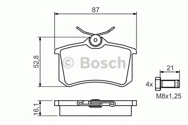 комплект спирачно феродо, дискови спирачки