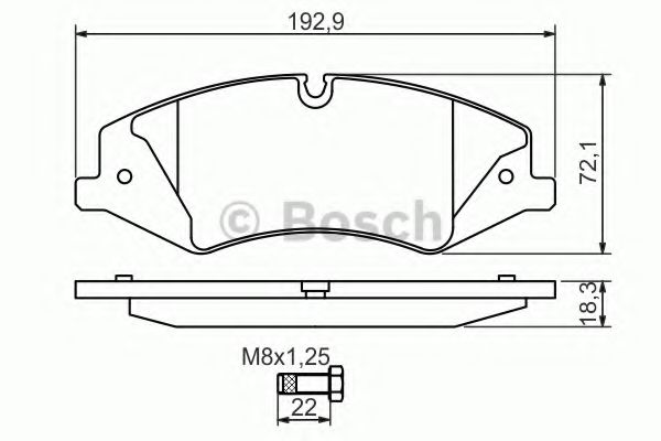 комплект спирачно феродо, дискови спирачки 0 986 494 408