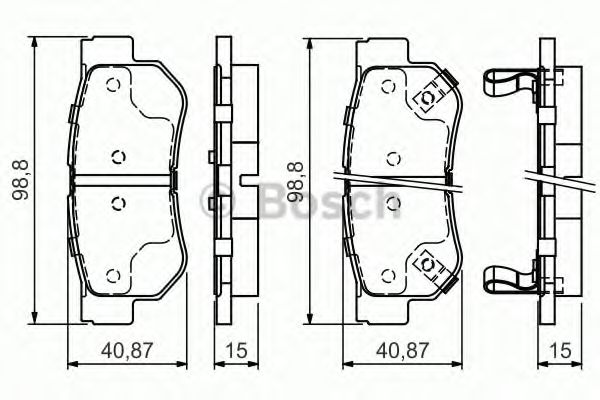 комплект спирачно феродо, дискови спирачки 0 986 495 022