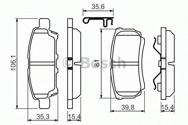 комплект спирачно феродо, дискови спирачки