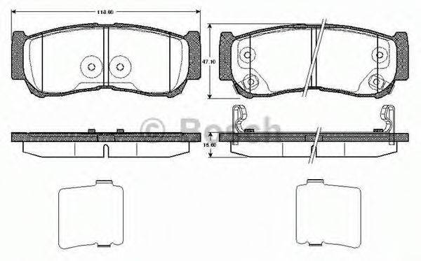 комплект спирачно феродо, дискови спирачки