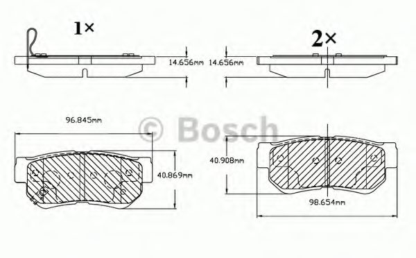 комплект спирачно феродо, дискови спирачки