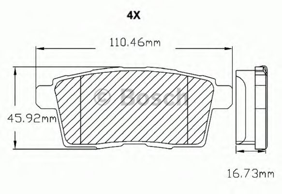 комплект спирачно феродо, дискови спирачки