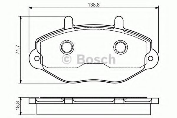 комплект спирачно феродо, дискови спирачки 0 986 495 112