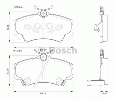 комплект спирачно феродо, дискови спирачки