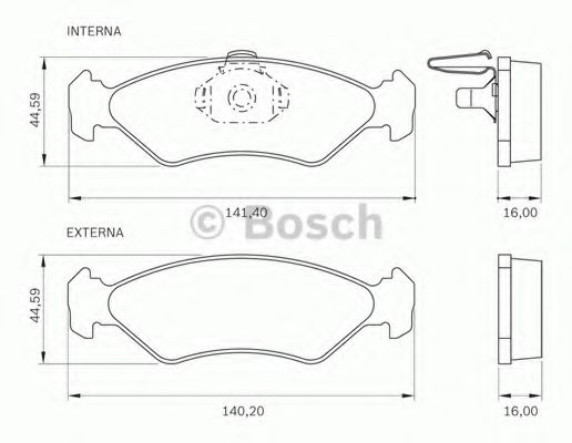 комплект спирачно феродо, дискови спирачки