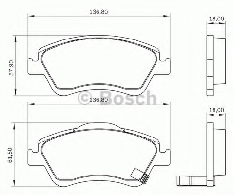 комплект спирачно феродо, дискови спирачки