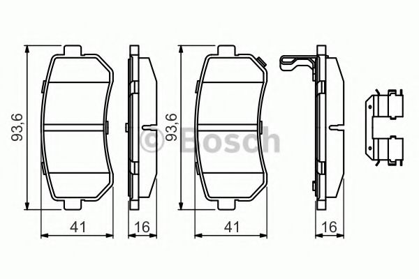 комплект спирачно феродо, дискови спирачки 0 986 494 627