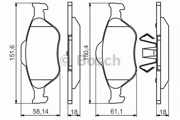 комплект спирачно феродо, дискови спирачки