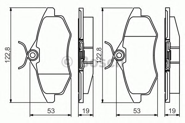 комплект спирачно феродо, дискови спирачки