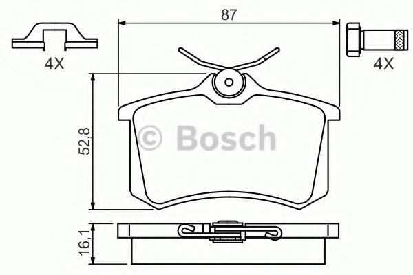 комплект спирачно феродо, дискови спирачки