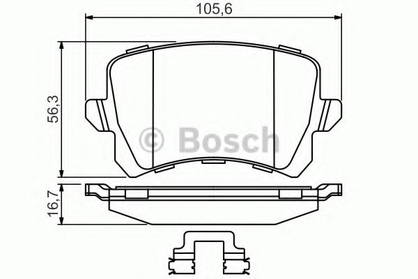 комплект спирачно феродо, дискови спирачки 0 986 494 626